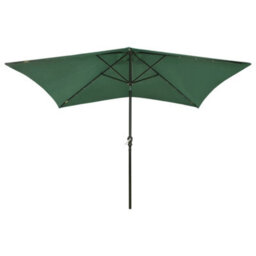 Berkfield Parasol With Leds And Steel Pole Green 2X3 M - thumbnail 2