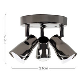 Valuelights Black Ceiling Bar Spotlight And Gu10 Spotlight Led 5W Warm White 3000K Bulbs - thumbnail 5