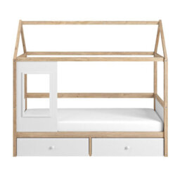 Flair Ted Play House Wooden Bed With Storage White - thumbnail 4