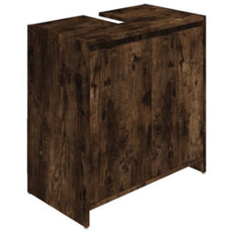 Vidaxl Bathroom Cabinet Smoked Oak 60X33X61 Cm Engineered Wood - thumbnail 8