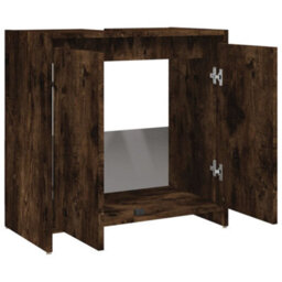 Vidaxl Bathroom Cabinet Smoked Oak 60X33X61 Cm Engineered Wood - thumbnail 5
