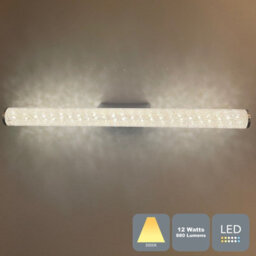 Harper Living Modern Crushed Crystal Energy Saving Led Bathroom Mirror Light Ceiling Light Ip44, Warm White (3000K) - thumbnail 1