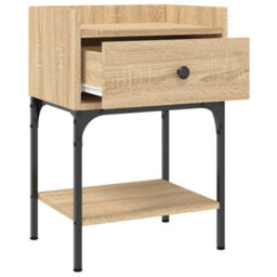 Berkfield Bedside Table Sonoma Oak 40.5X31X60 Cm Engineered Wood - thumbnail 6
