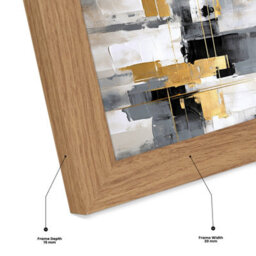 "AK Frames Sleek 20X12"" Oak Thin Modern Picture Frame - Slim And Design For Posters, Prints And Photos - Elegant Wall Frame Decor" - thumbnail 7