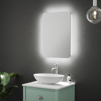 FNX Bathrooms Kingston Backlit Led Bathroom Mirror With Tunable White, Demister & Shaver Socket (H700 X W500mm) - image 1