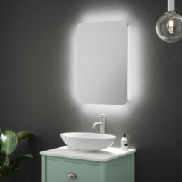 FNX Bathrooms Kingston Backlit Led Bathroom Mirror With Tunable White, Demister & Shaver Socket (H700 X W500mm) - thumbnail 1