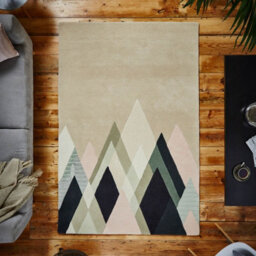 Beige Handmade Luxurious Modern Wool Abstract Rug Easy To Clean Living Room And Bedroom-120Cm X 170Cm - thumbnail 3