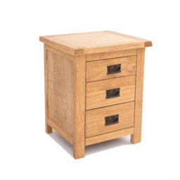 Cabinet Bits Lugo 3 Drawer Bedside Table Brass Drop Handle - thumbnail 3