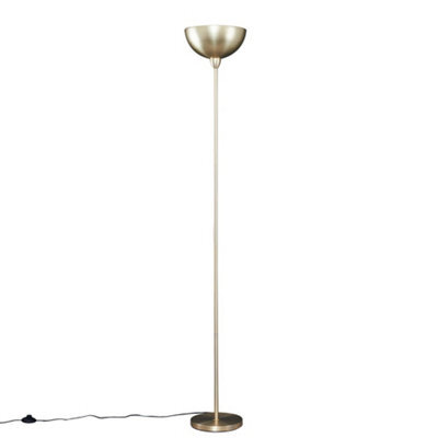 Valuelights Forseti Modern Matt Gold Uplighter Floor Lamp With Bowl Shaped Shade - image 1