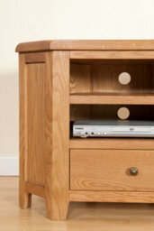 Buttercup Farm Shrewsbury Corner Tv Unit - L45 X W90 X H65 Cm - Oak - thumbnail 5