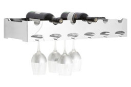 Orsina Elegant 6 Bottle Silver Wide Wine Rack, Space Saving Wine Bottle Rack For Cupboard, Stylish Wine Rack - thumbnail 2