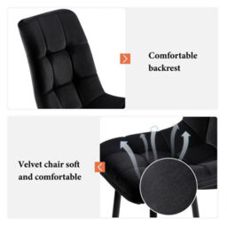 Kosy Koala Oak Effect Dining Table Set With 6 Black Velvet Chairs Dining Room Furniture - thumbnail 4