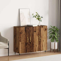 Berkfield Sideboard Brown 90 X 34 X 80 Cm Engineered Wood - thumbnail 1