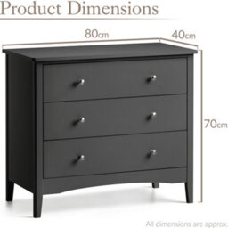 Christow 3 Drawer Chest Of Drawers - thumbnail 7