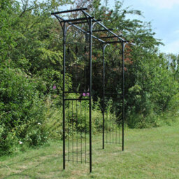 Selections Metal Fleur De Lys Garden Arbour Style Arch With Ground Spikes - thumbnail 3