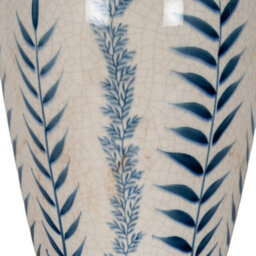 Hill Interiors Classic Blue Flora Juniper Vase - Ceramic - L21 X W21 X H31 Cm - White - thumbnail 3