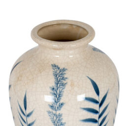 Hill Interiors Classic Blue Flora Juniper Vase - Ceramic - L21 X W21 X H31 Cm - White - thumbnail 2