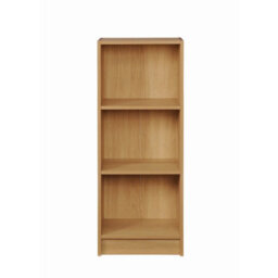 Timber Art Design 3 Tier Medium Narrow Bookcase Shelving Unit Living Room Office Bedroom - thumbnail 2