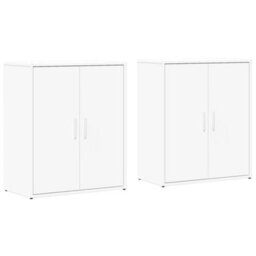 Berkfield Sideboards 2 Pcs White 60X31X70 Cm Engineered Wood - thumbnail 2