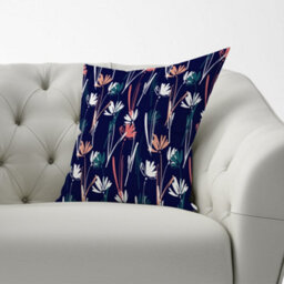 Warren Reed Designer Hand Drawn Wild Flowers Cushions 60Cm X 60Cm - thumbnail 2