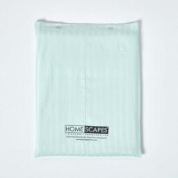 Homescapes Blue Egyptian Cotton Satin Stripe Flat Sheet 330 Tc, Single - thumbnail 5