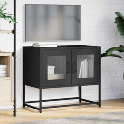 Berkfield Tv Cabinet Black 68X39X60.5 Cm Cold-Rolled Steel - thumbnail 3