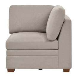 Xample Thomasville Tisdale Taupe Fabric Corner Chair, Pocket Coil Seat Cushion, Removable Back Cushions, Solid Wood Legs, Modular Seating - thumbnail 5
