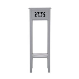 Living And Home Livingroom Bedroom French Style 1 Drawer Grey Wooden Console Table 73Cm H - thumbnail 3