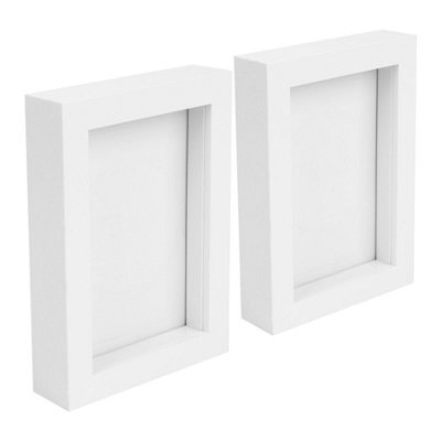 "Nicola Spring 4 X 6"" Photo Frames - 3D Photo Frame Picture Frame Box Portrait Display Case With Spacer (17.5 X 12.5Cm) X2" - image 1