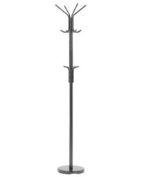 Beliani Freestanding Coat Stand Black Steel 185Cm Modern Hallway - thumbnail 1