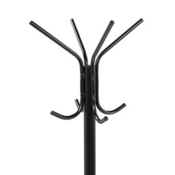 Beliani Freestanding Coat Stand Black Steel 185Cm Modern Hallway - thumbnail 4