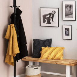 Beliani Freestanding Coat Stand Black Steel 185Cm Modern Hallway - thumbnail 2