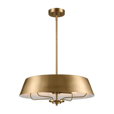 Luminosa Lighting Elstead Luella 4 Light Duo-Mount Pendant Brushed Natural Brass - image 1