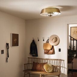 Luminosa Lighting Elstead Luella 4 Light Duo-Mount Pendant Brushed Natural Brass - thumbnail 3