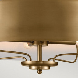 Luminosa Lighting Elstead Luella 4 Light Duo-Mount Pendant Brushed Natural Brass - thumbnail 4