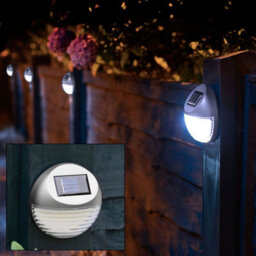 Solar Fence Lights Outdoor Wireless Led Garden Lights Weatherproof Wall Step Gutter Lamps Silver 10 Pack