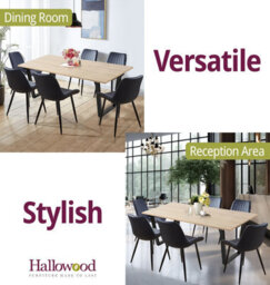 Hallowood Furniture Dudley Dinning Table 1.5M With 6 Black Bonded Leather Chairs - thumbnail 6