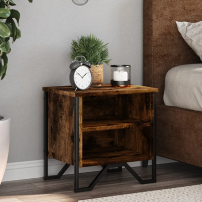 Berkfield Bedside Cabinet Smoked Oak 2 Pcs 40X30X40 Cm Engineered Wood - image 1