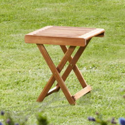 Garden Gear Acacia Hardwood Folding Side Table Pre-Treated Garden Furniture (Acacia Folding Side Table) - thumbnail 1