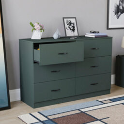 Lassic Vida Designs Riano Green 6 Drawer Chest Of Drawers (H) 800mm X (W) 1100mm X (D) 400mm - thumbnail 5