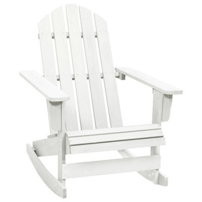Vidaxl Garden Rocking Chair Wood White - image 1