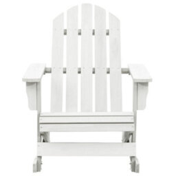 Vidaxl Garden Rocking Chair Wood White - thumbnail 2