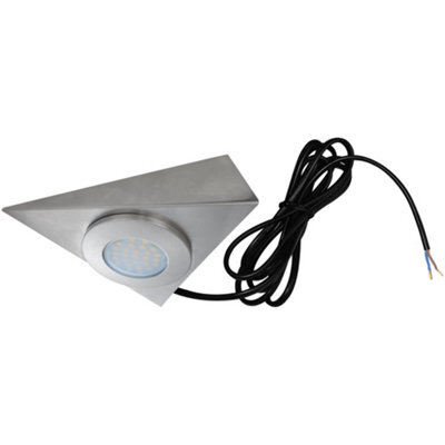 Eterna Cledtri 1.7W Led Triangle Cabinet Light Brushed Nickel 3000K - image 1