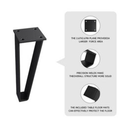 Garden Sanctuary 4 Pcs Trapezoidal Steel Guardians Of Modern Furniture Legs 7Cm W X 7Cm D X 20Cm H - thumbnail 5
