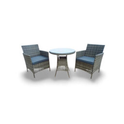 Outdoor Living (NW) Ltd Wicker Rattan Natural Bistro Set With Outdoor Cushion - thumbnail 8