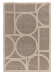Metro Modern Style Taupe Wool Rug Rug 120X170Cm For The - thumbnail 2