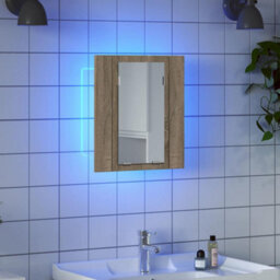 Walplus Led Bathroom Mirror Cabinet Sonoma Oak 40X12X45 Cm Acrylic - thumbnail 6