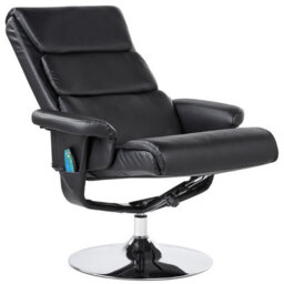 Beliani Massage Chair Legend With Footstool Faux Leather Black - thumbnail 5