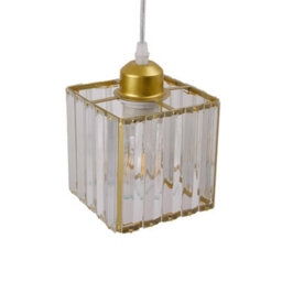 Thehotsale 3-Light Gold Height Adjustable Crystal Rectangular Lampshades Ceiling Pendant Light Chandelier - thumbnail 8