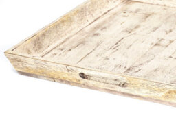 Elm Home And Garden Solid Mango Wood Serving Decorative Coffee Table Try Fully Assembled 5Cm High X 55Cm Wide X 45Cm Deep - thumbnail 2